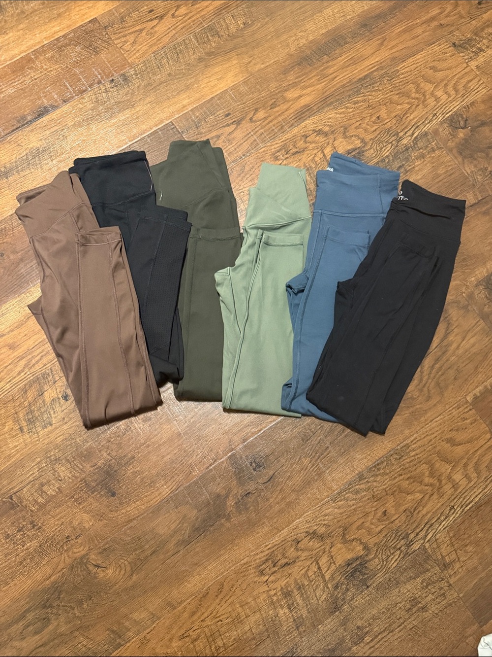 aerie High-Waist Leggings Set — Brown, Black, Olive, Sage, Blue